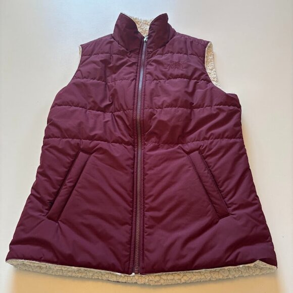 North Face Merriewood Reversible Vest Sherpa Puffer Quilted Winter Outdoor Activ - Picture 1 of 7